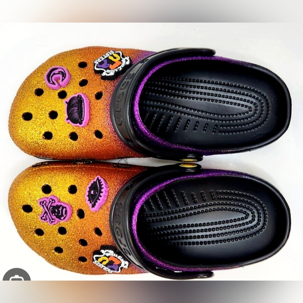 CROCS* Disney Unisex HOCUS POCUS Clog, Halloween Glitter Edition Ombre Size 8
